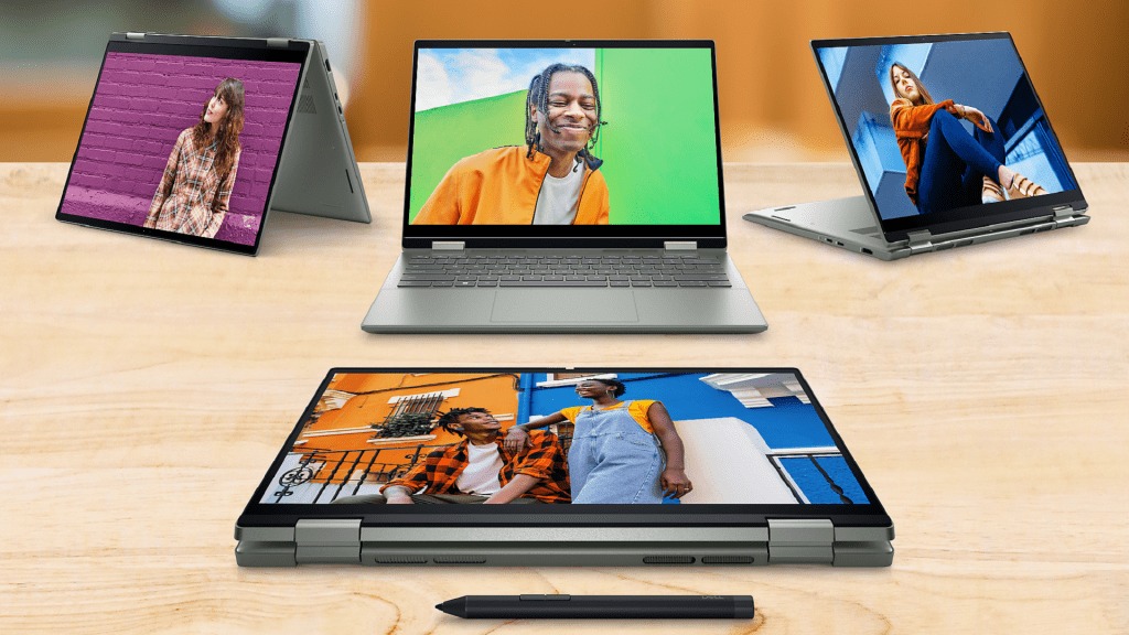 Cầm Laptop